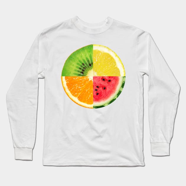 Tutti Frutti Fruits Fun Mix Long Sleeve T-Shirt by Blue Planet Boutique